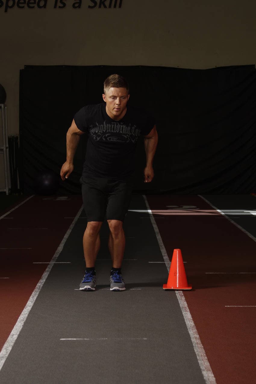 Démonstration de l’exercice : Saut latéral suivi d'un sprint
