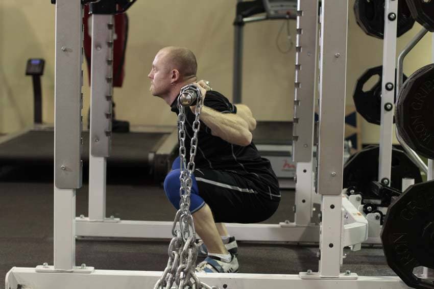Démonstration de l’exercice : Squat avec chaînes